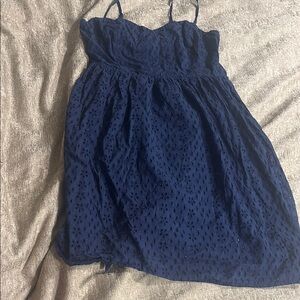 Old Navy Blue Pleated Mini Sundress